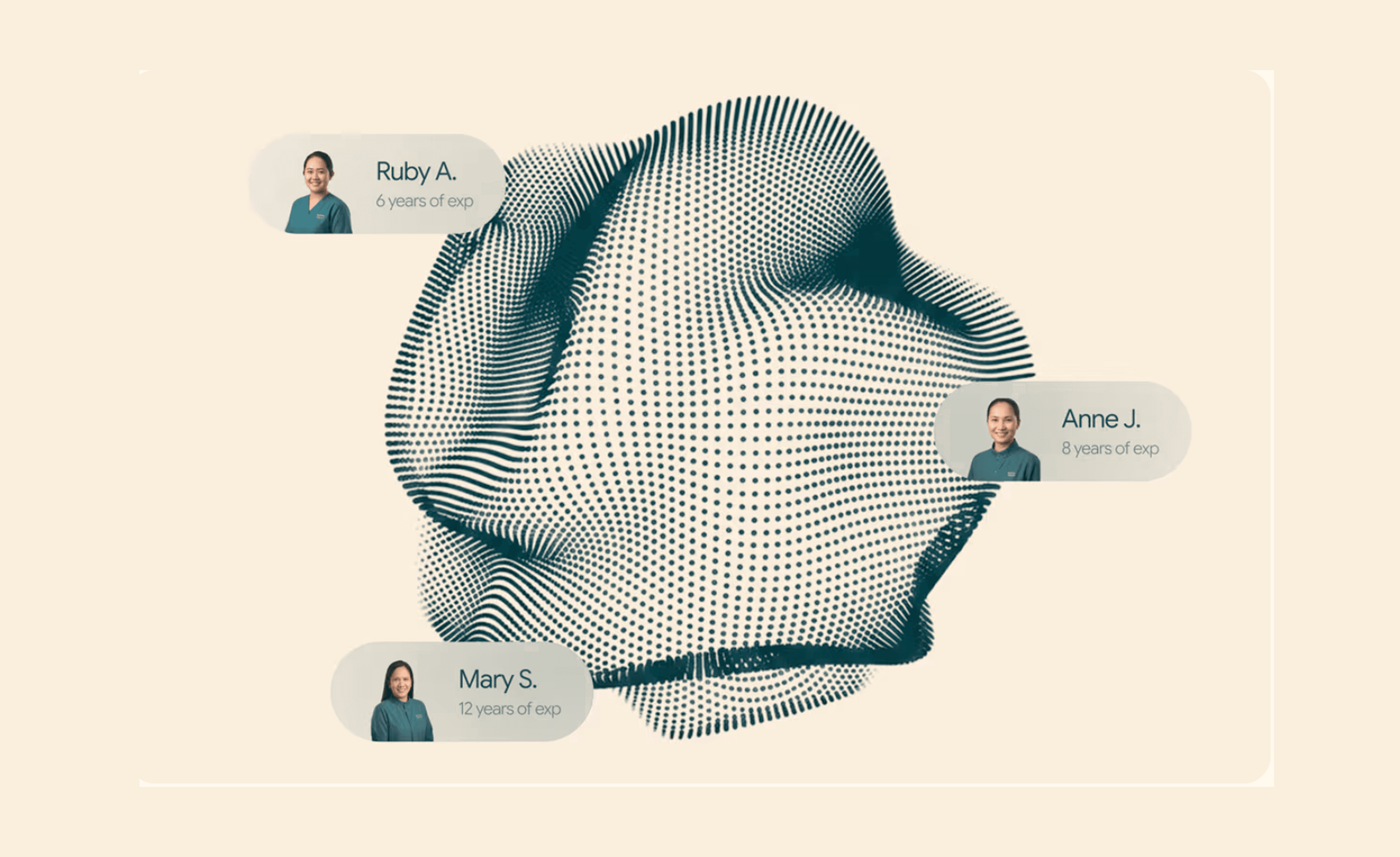 iMatch caregiver-matching visual on a light background